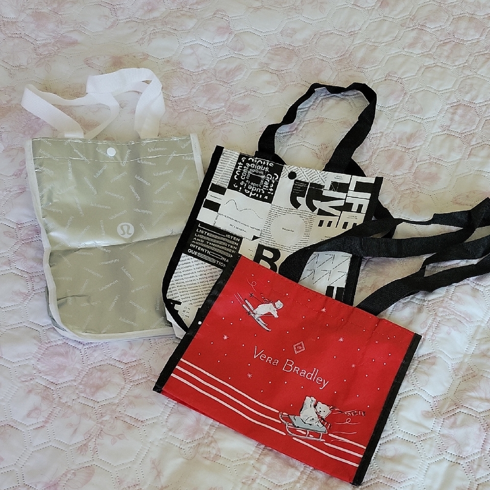 lululemon athletica Gray and Black Tote Bag